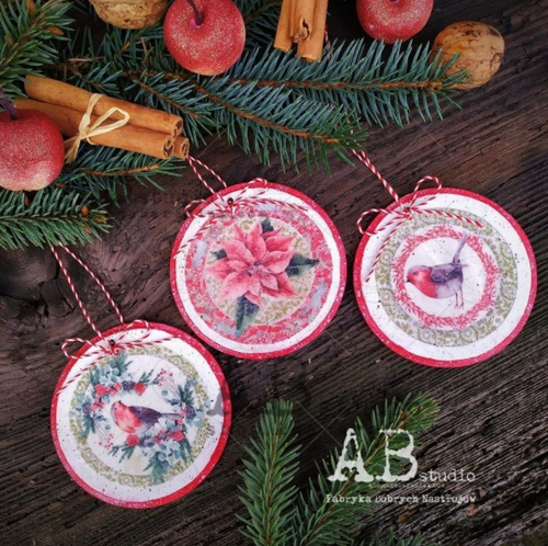 A4 The Christmas Wreath Collection Rice Paper, AB Studios 0441