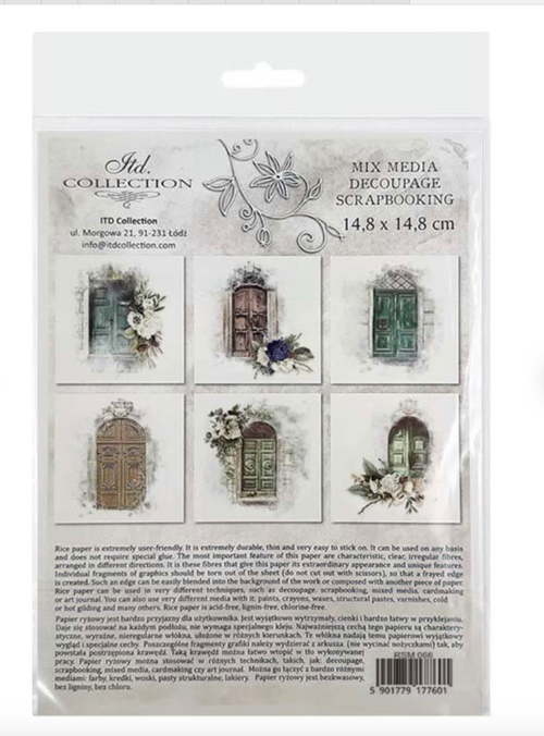 Those Vintage Doors Decoupage Collection: 5.8 inch / 6 pages