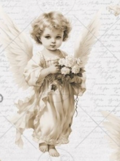 A4-sized angel-themed craft paper from AB Studios Angel Collection, design ID96