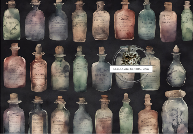 DIGITAL IMAGE: Poison Bottles  Instant Download