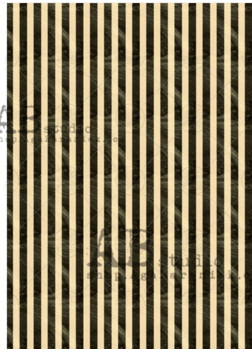 A4 Circus Stripe  Decoupage Rice Paper, 0262