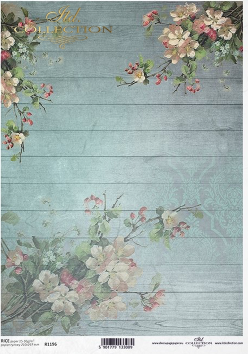A4 Apple Blossom Beadboard Background From ITD 1196