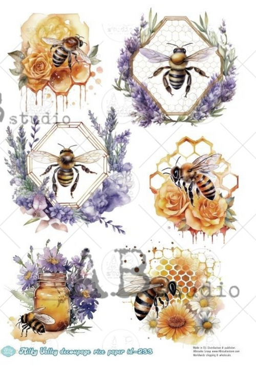 A4 Honey Bee Elements Milky Valley ID 233