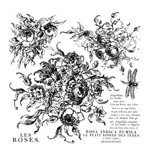 IOD Rose Toile Stamp Collection 12"x 12"