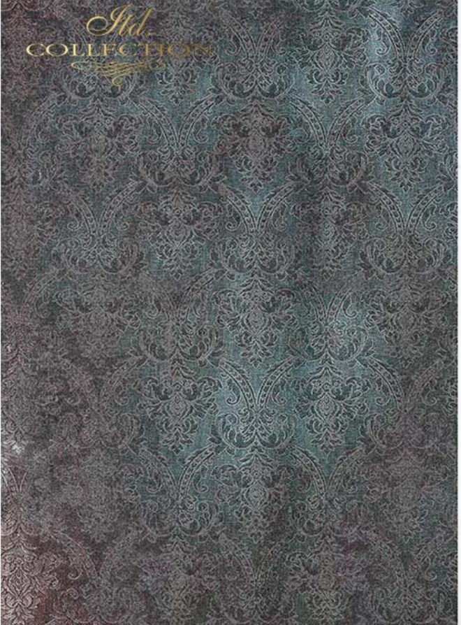 A4 Moody Damask Background Decoupage Paper R1946
