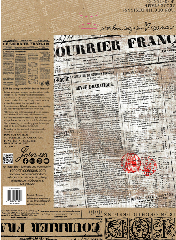 IOD Le Courier, Stamp Collection 12"x 12"