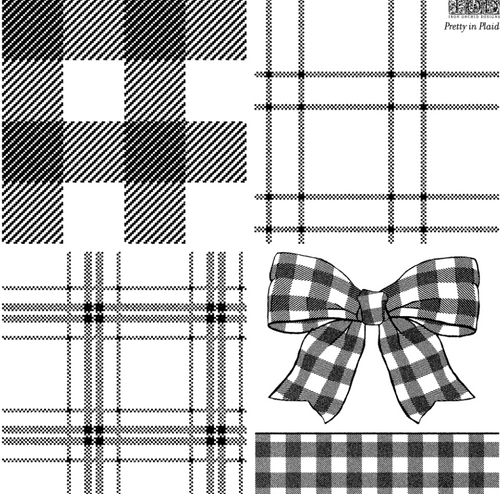 IOD Pretty in Plaid, Stamp Collection 12"x 12"