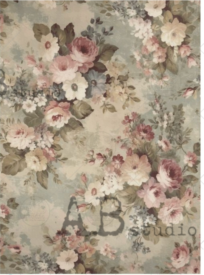 A4 Old Cottage Rose Milky ID169