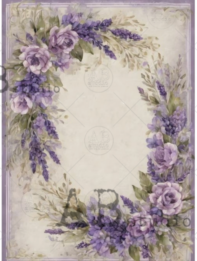 A4 Lavender Wreath AB Studios 4987