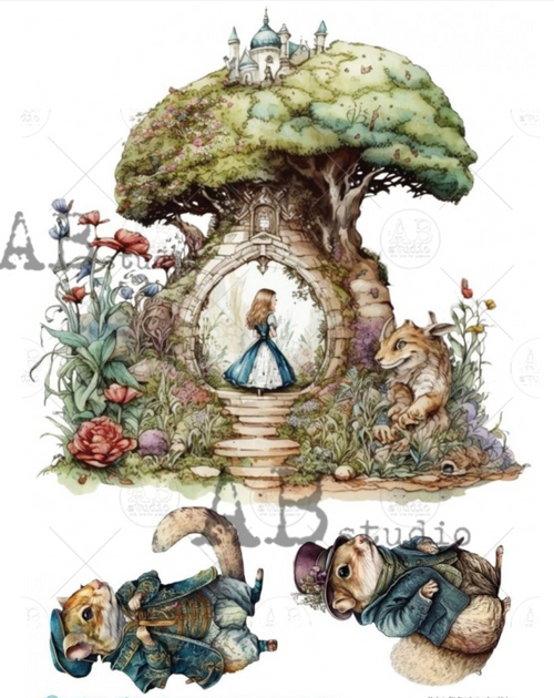 A4 Milky Valley  Alice's Tree house  Rice Paper  ID43