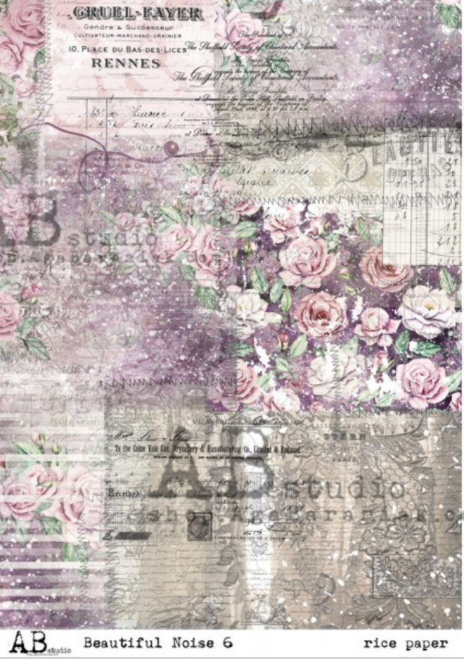 A4 Beautiful Noise Rice Paper AB Studios 6. 0051