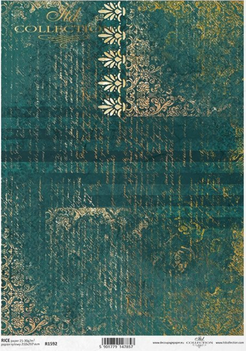 A4 Green and Gold Tapestry From ITD 1592