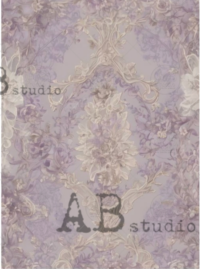 A4 Lllac Swirl Background AB Studios 4991
