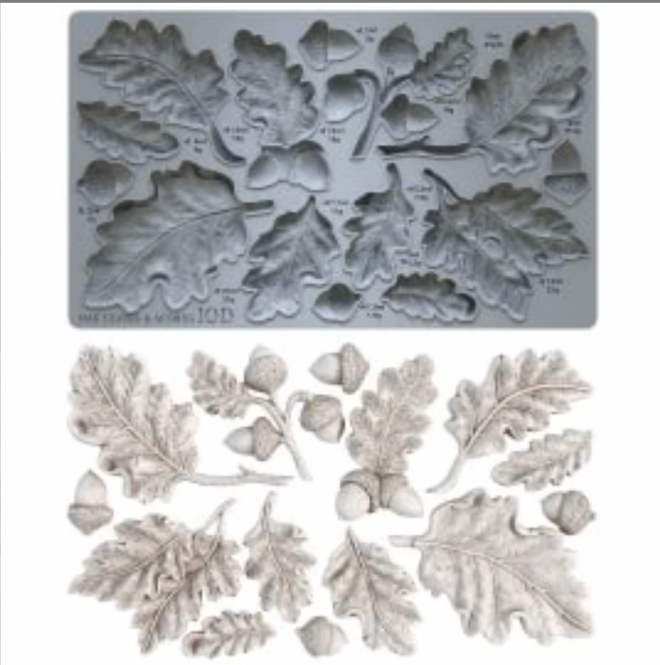 NEW IOD Oak Leaves & Acorns Silicone Mould, 6" x 10"