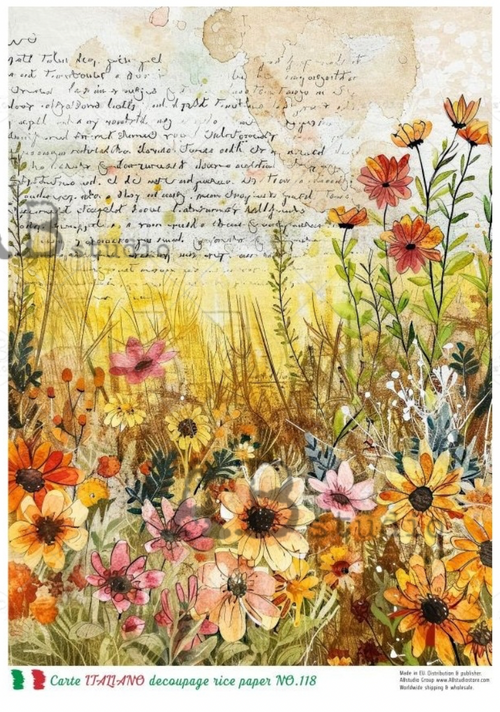 A4 Wildflower Carte Italiano 118