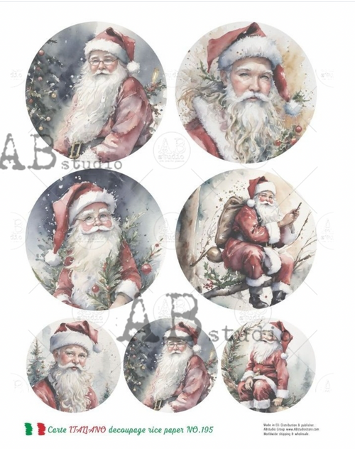 A4 Santa Circles Carte Italiano 195