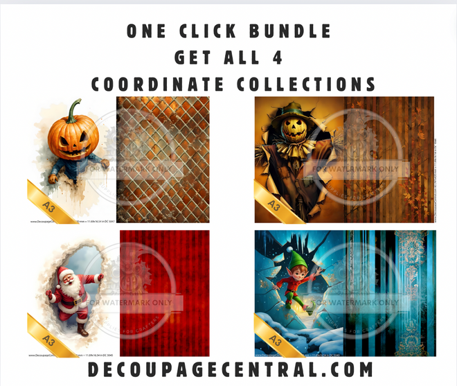 A3 Coordinated Collection Bundle: All 4 designs