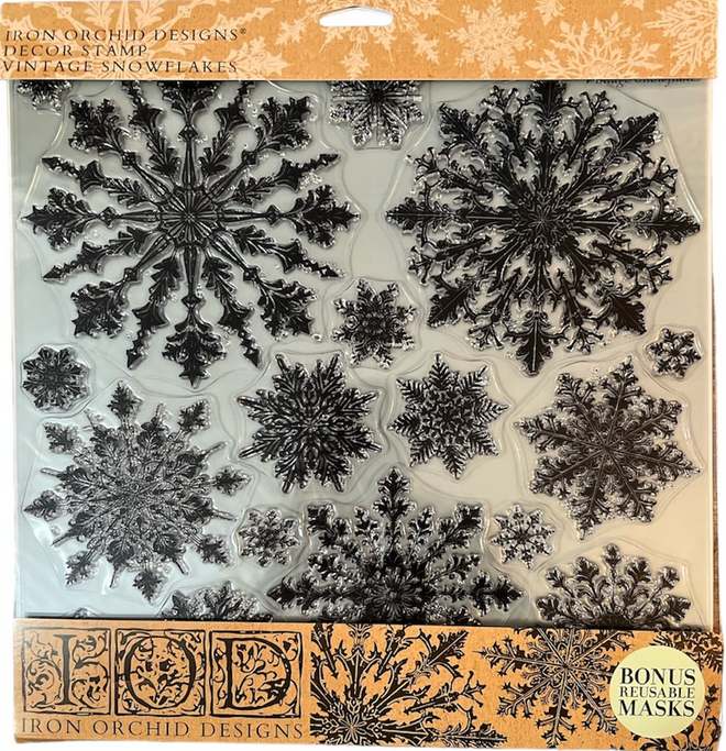 LIMITED EDITION VINTAGE SNOWFLAKE Stamp Collection 12"x 12"