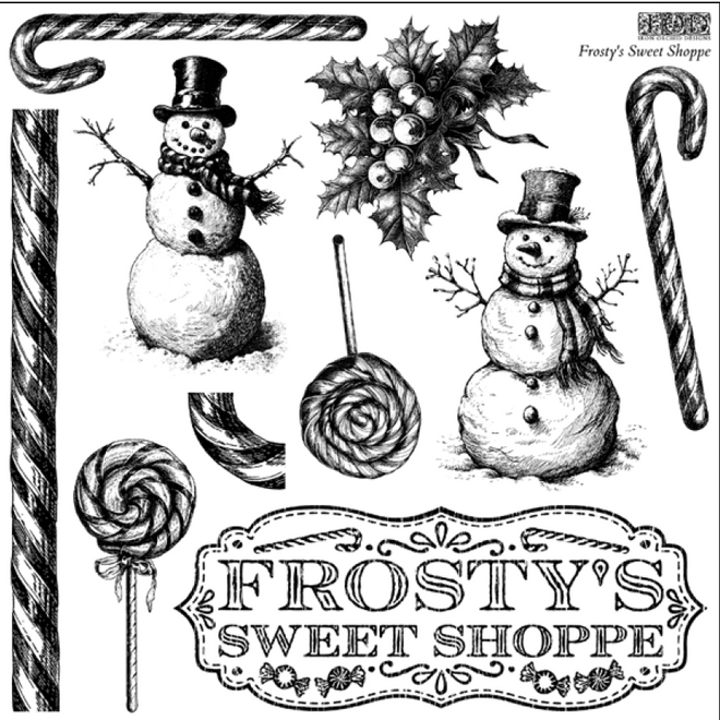 LIMITED EDITION FROSTYS SWEET SHOP Stamp Collection 12"x 12"