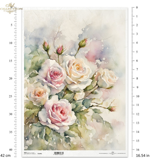 A3 ITD Rose Decoupage Paper R1304L