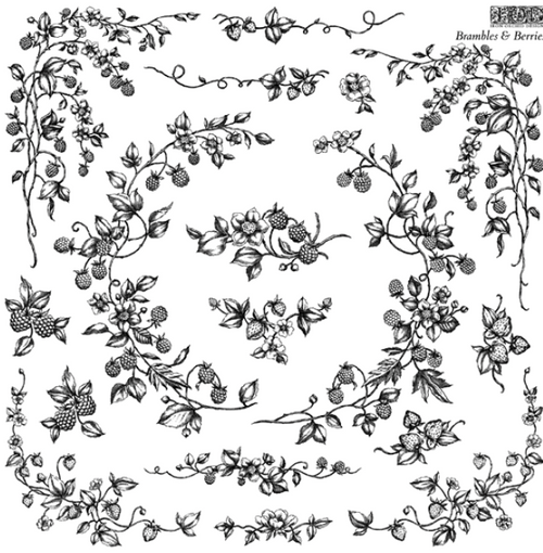 IOD Brambles and Berries Stamp Collection 12"x 12"