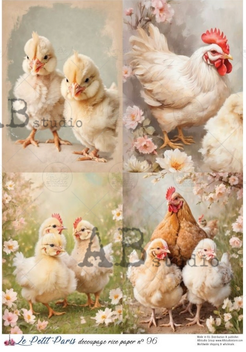 A4 LPP Fab Chicks Quad Rice Paper Le Petit Paris 96