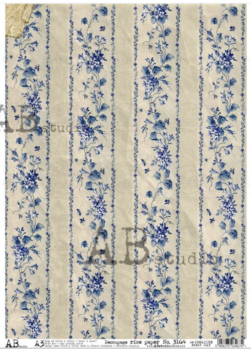 A3 Delft Blue Stripes AB Studios 3164