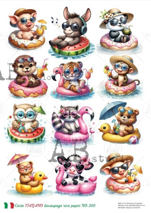 A4 Critters in the Pool Carte Italiano 300