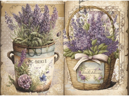 New Lavender Bucket Duo Rice Paper AB Studios ID68