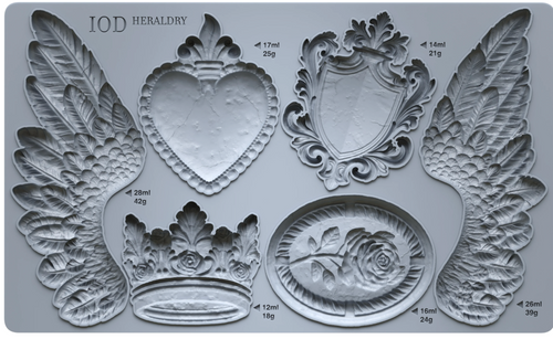 IOD Heraldry Silicone Mould, 6" x 10"
