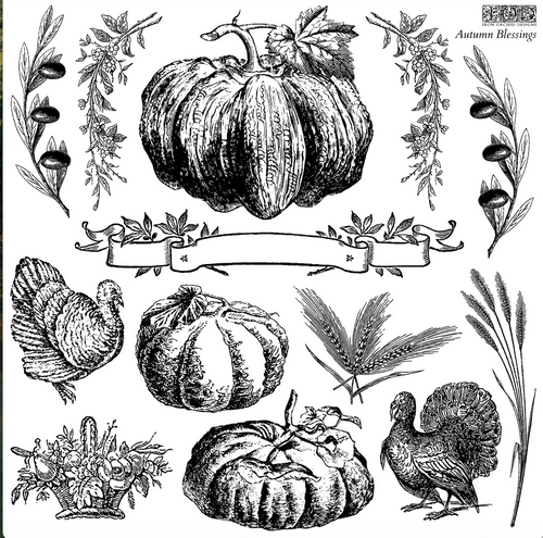 IOD Autumn Blessings Stamp Collection 12"x 12"