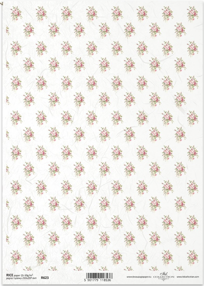 A4 French Country Background Decoupage Paper R0623