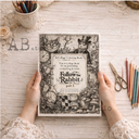 AB Studios Follow the Rabbit Cut & Collage COLORING Book  for journaling/cardmaking/ crafting