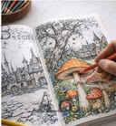 AB Studios Follow the Rabbit Cut & Collage COLORING Book  for journaling/cardmaking/ crafting
