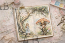 AB Studios Follow the Rabbit Cut & Collage COLORING Book  for journaling/cardmaking/ crafting