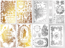 IOD GILDED Gold & Siliver FOIL Transfer Athenaeum, Rub on Transfer 8" x12" Pad