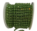 Green Rhinestone Chain – SS6 Crystal Trim (10 Yard Roll)