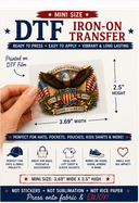 Land of the Free Patriotic DTF Iron-On Transfer – Mini Size