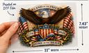 Land of the Free Patriotic DTF Iron-On Transfer – Large Size