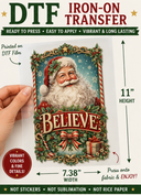 BELIEVE DTF Iron-On Transfer  7.38" x 11"