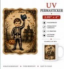 Little Bones UV DTF PermaSticker. 2.99 in x 4 in