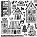 IOD LIMITED EDITION Stamp Gingerbread Lane 12"x 12" Stamp Set