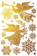 IOD GILDED LIMITED EDITION Gold & Siliver FOIL Transfer Angels Sing, Rub on Transfer 8" x12" Pad