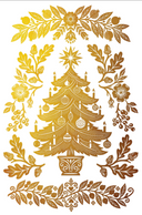 IOD GILDED LIMITED EDITION Gold & Siliver FOIL Transfer Angels Sing, Rub on Transfer 8" x12" Pad