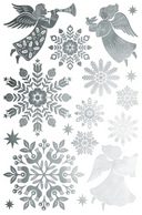 IOD GILDED LIMITED EDITION Gold & Siliver FOIL Transfer Angels Sing, Rub on Transfer 8" x12" Pad