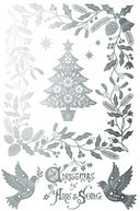 IOD GILDED LIMITED EDITION Gold & Siliver FOIL Transfer Angels Sing, Rub on Transfer 8" x12" Pad