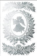 IOD GILDED LIMITED EDITION Gold & Siliver FOIL Transfer Angels Sing, Rub on Transfer 8" x12" Pad