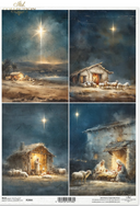 ITD  A4 North Star Nativity Quad Rice Paper  R2866
