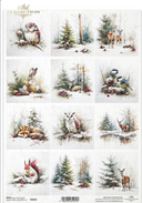 ITD  A4 Winter Woodland Minis Rice Paper  R2859