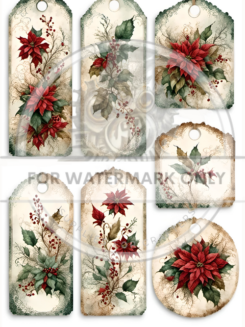 DIGITAL COLLECTION: The Christmas Tag Collection : 42 gift tags!  Instant Download